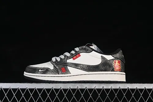 All categories Air Jordan Jordan series basketball shoes Air Jordan 1 Low High-end customized low-top sneakers Air Jordan 1 Low AJ1 Joe 1 Year of the Horse limited high-end customized low-top casual sneakers YX5066-C09